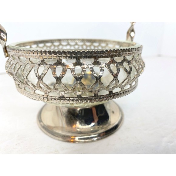 VINTAGE HANDMADE CRYSTAL BRAMA CONDIMENT DISH Made In England - Picture 3 of 12